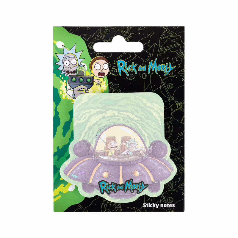 Бумага для заметок Kite с клейким слоем Rick and Morty 70х70 мм, 50 листов (RM23-298-1)