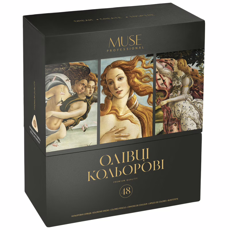 Олівці кольорові Muse Тригранні 48 кольорів (102M-48)