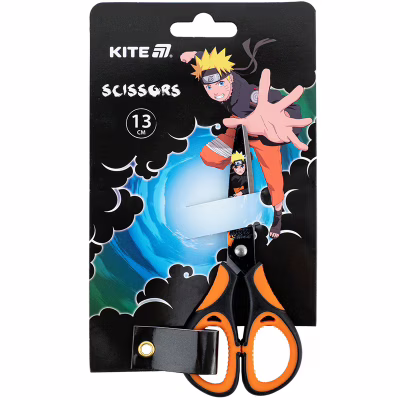 Ножницы Kite детские с резиновыми вставками и рисунком на лезвии Naruto 13 см (NR25-148)