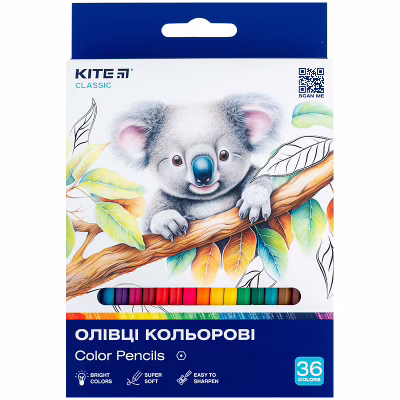 Карандаши цветные Kite Classic 36 кольорів (K-057)
