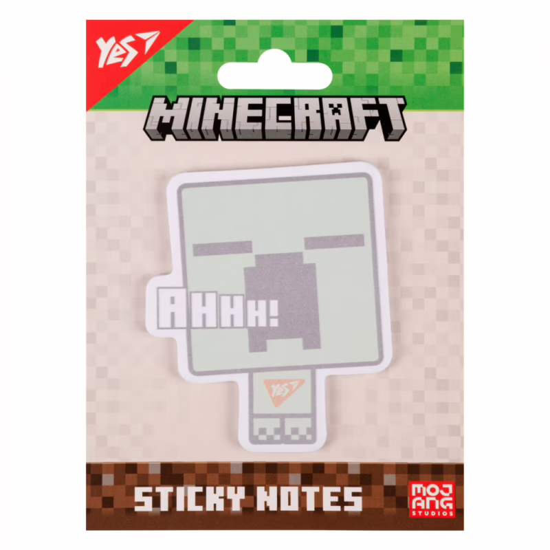 Бумага для заметок Yes с липким слоем фигурная Minecraft Creeper 40 листов (170398)