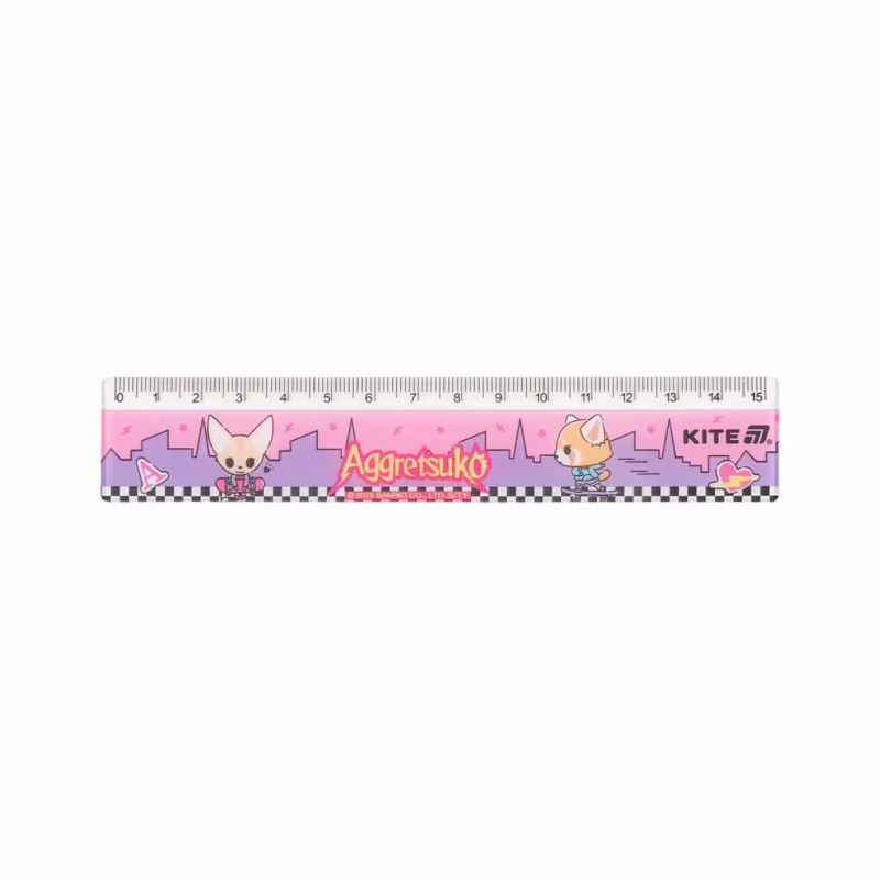 Лінійка Kite Aggretsuko , 15 см (AR25-090)