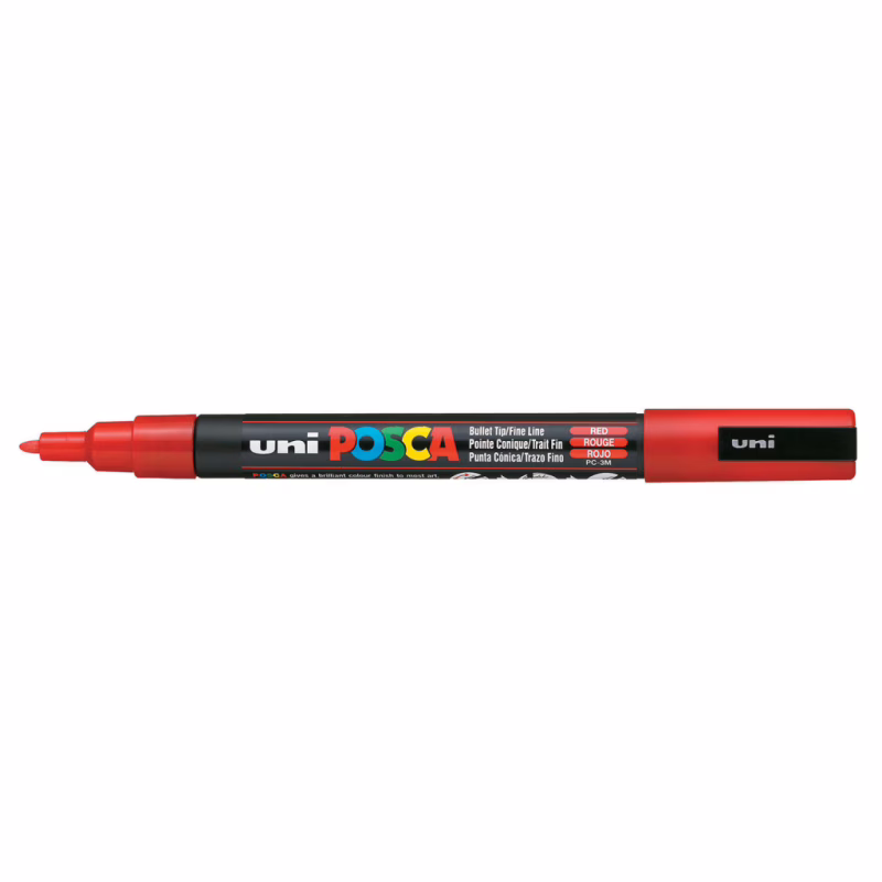 Маркер UNI Posca, 0.9-1.3мм, Червоний (PC-3M.Red)