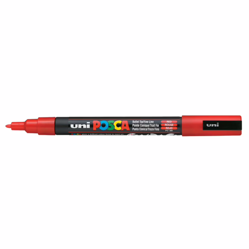 Маркер UNI Posca, 0.9-1.3мм, Красный (PC-3M.Red)