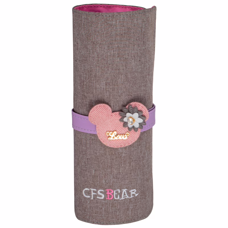 Пенал Cool For School Bear 1 отделение Серый (CF86651-02)