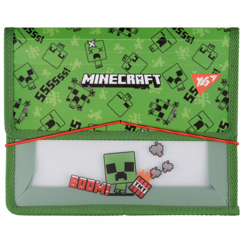 Папка для зошитів Yes В5 на резинці пластикова Minecraft Creeper (492208)