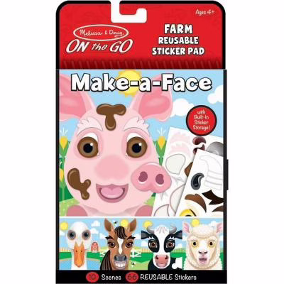 Набір для творчості Melissa&Doug Блокнот з багаторазовими наліпками Ферма (MD30511)