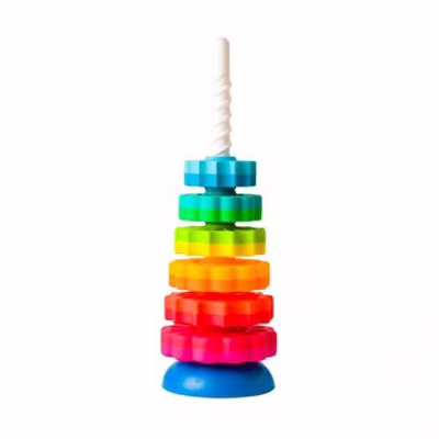 Развивающая игрушка Fat Brain Toys Пирамидка винтовая тактильная SpinAgain (F110ML)