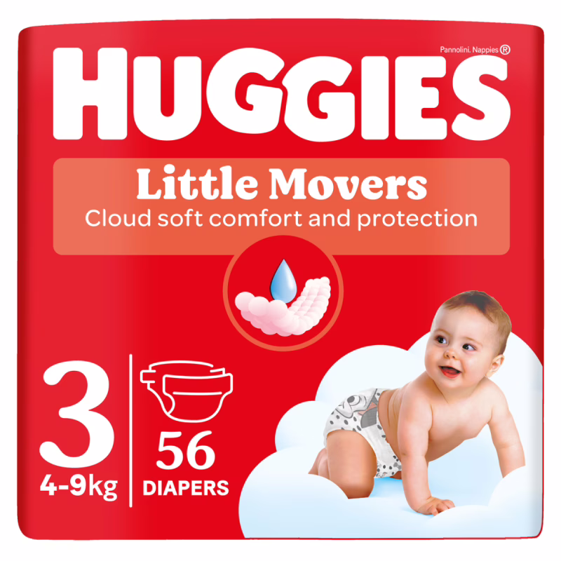 Подгузники Huggies Little Movers 3 (4-9 кг) Jumbo 56 шт (5029053567570)
