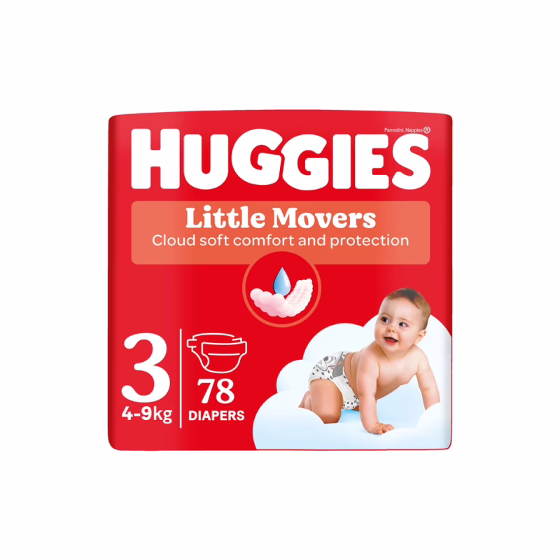 Подгузники Huggies Little Movers 3 (4-9 кг) Mega 78 шт (5029053548760)
