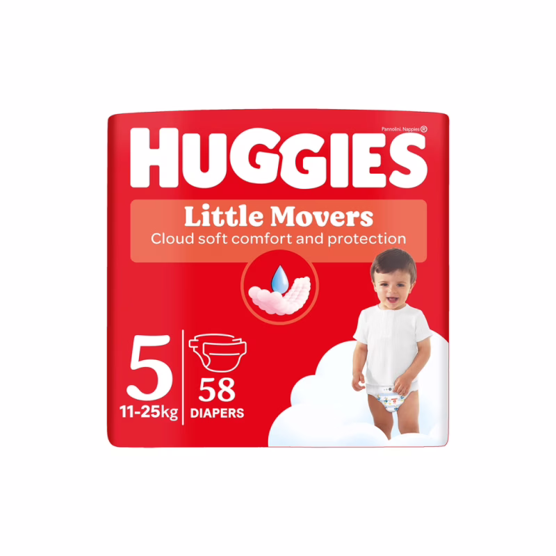 Подгузники Huggies Little Movers 5 (11-25 кг) Mega 58 шт (5029053548784)