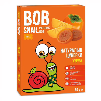 Цукерка Bob Snail Равлик Боб Хурма, 60 г (4820219341536)