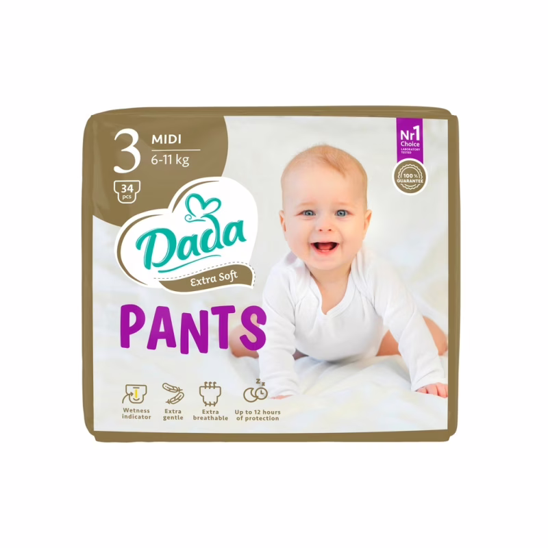 Подгузники Dada Extra Soft 3 Midi (6-11 кг) 34 шт (4820174980672)