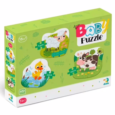 Пазл DoDo 3 в 1 Сільські тварини (300393)