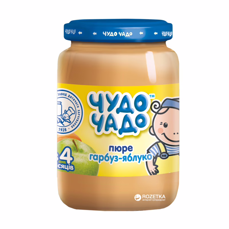 Детское пюре Чудо-Чадо из тыквы и яблок, 4м + 170г (4820003688267)