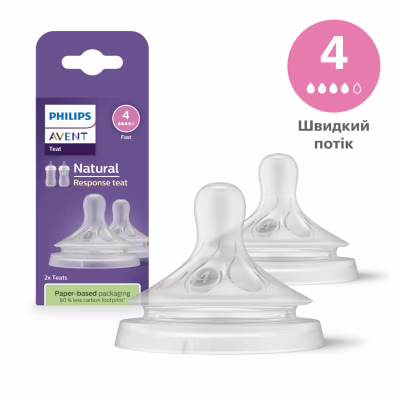 Соска Philips AVENT Natural середній потік 3+ міс 2 шт (SCY964/02)