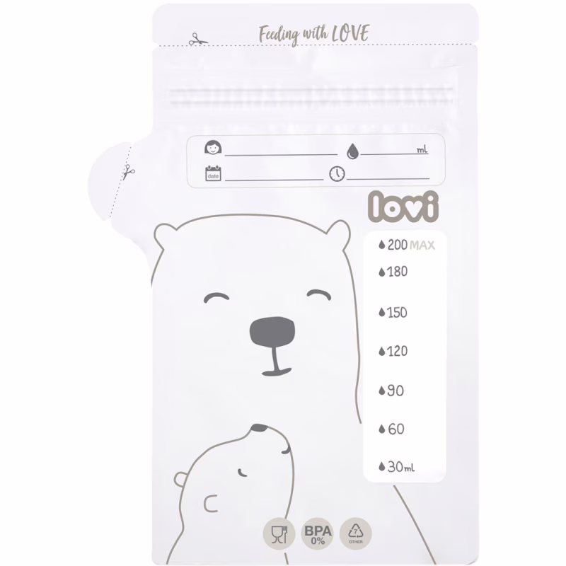 Пакет для зберігання грудного молока Lovi Buddy bear 25 шт (12/208)