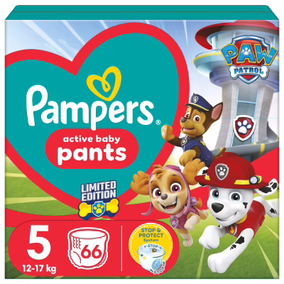 Підгузки Pampers Junior Розмір 5 (12-17кг) Paw Patrol 66 шт (8006540863619)