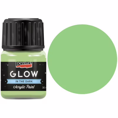 Акриловые краски Pentart для декора Glow in the dark Зеленая, 30 мл (5997412761450)
