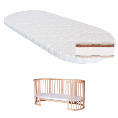 Матрас для детской кроватки Ingvart Smart Bed Oval кокос+поролон, 60х72 см (2100083000008)