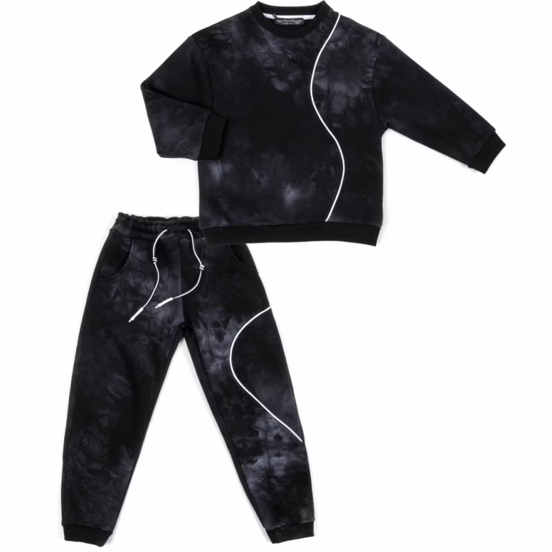 Спортивный костюм детский A-Yugi флисовый (7294-03-146G-black)