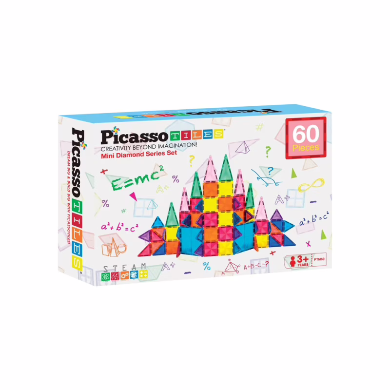 Конструктор Picasso магнитный Tiles Mini Diamond Series Set 60 деталей (817338022303)