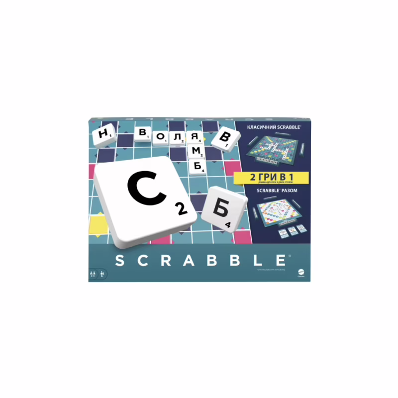 Настольная игра Scrabble Скрабл Оригинал на украинском (HXW21)