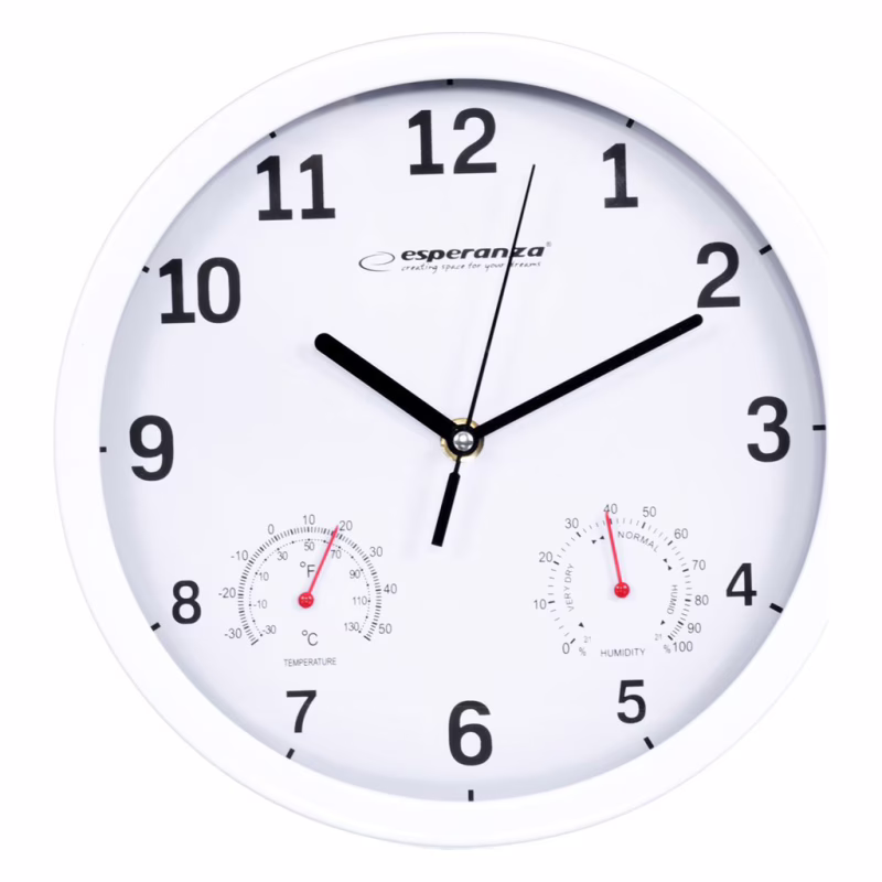 Настенные часы Esperanza Wall Clock Lyon 25см White (EHC016W)