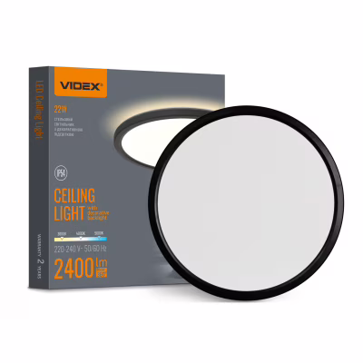Світильник Videx DL5R 22W 3000K-4000K-5000K Black (VL-DL5R-22CB)