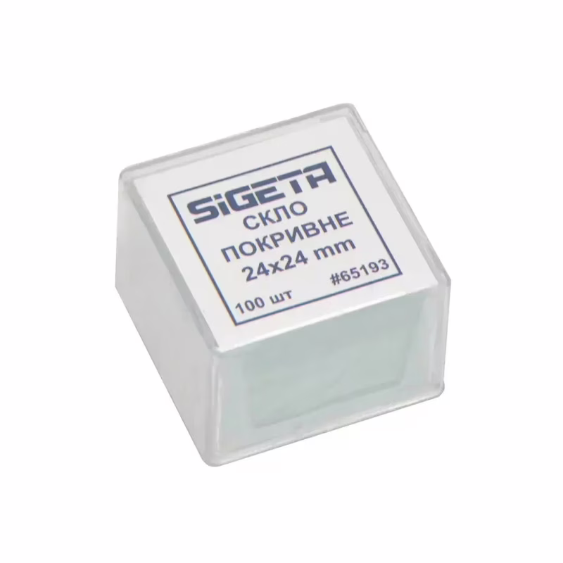 Аксессуар для микроскопов Sigeta Покривне скло 24x24 мм (100 шт) (65193)