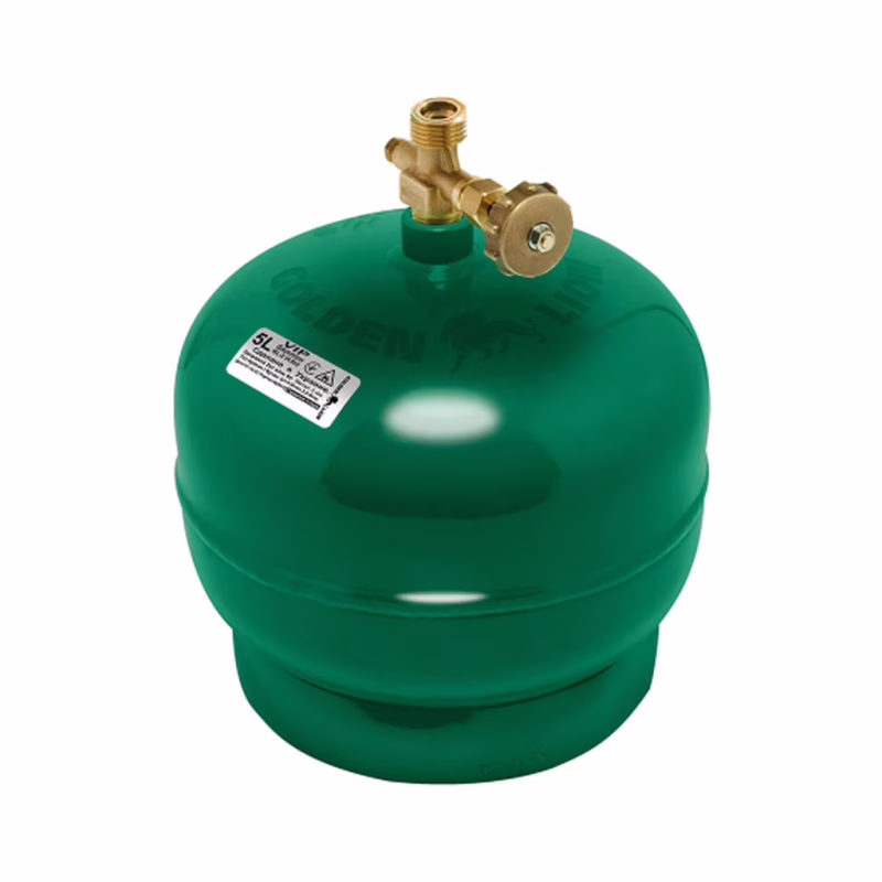 Бытовой газовый баллон Voltronic Golden Lion 2кг (4,8л) + пальник 20354 Green (GL-GBG-2k-48L)