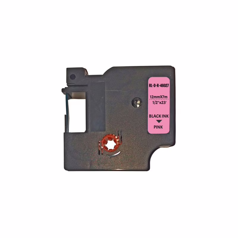 Лента для принтера этикеток UKRMARK RL-D-R-46027-BK/PK шелковая лента. для DYMO серии D1. 12мм х (900310)