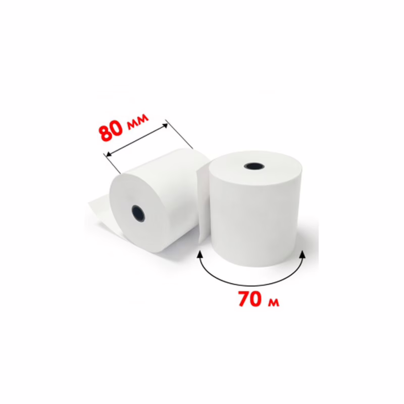 Стрічка касова ІКС 80мм*70м (пакунок 6шт) (80T-6)