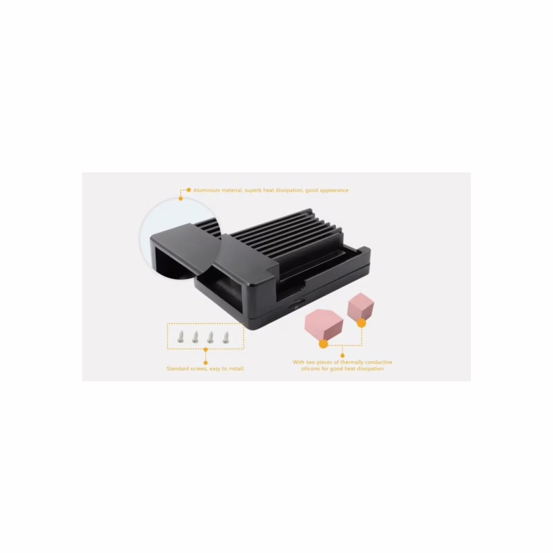 Корпус для Мікро ПК Orange Pi 4/4B Aluminum Case (RD061)
