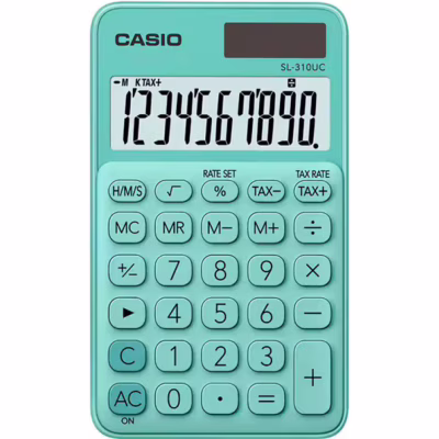 Калькулятор Casio SL-310UC-GN-W-EC, зелений (CALC-CAS-SL-310UC-GN)