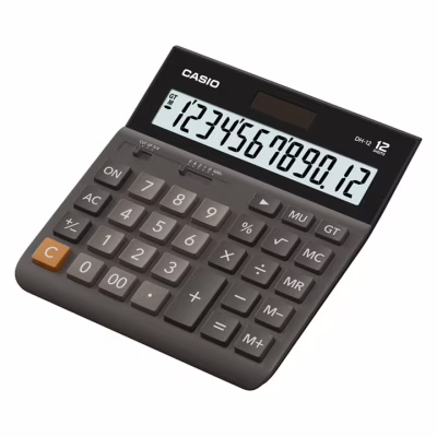 Калькулятор Casio DH-12-BK-S-EP, чорний (CALC-CAS-DH-12-BK-S)