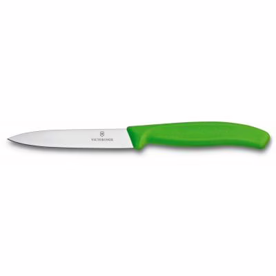 Кухонний ніж Victorinox SwissClassic для нарезки 10 см, зеленый (6.7706.L114)