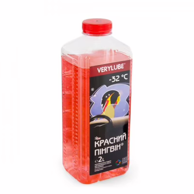 Омивач автомобільний VERYLUBE Червоний пінгвін до -32 ° С 2 л (ХВ 50011)