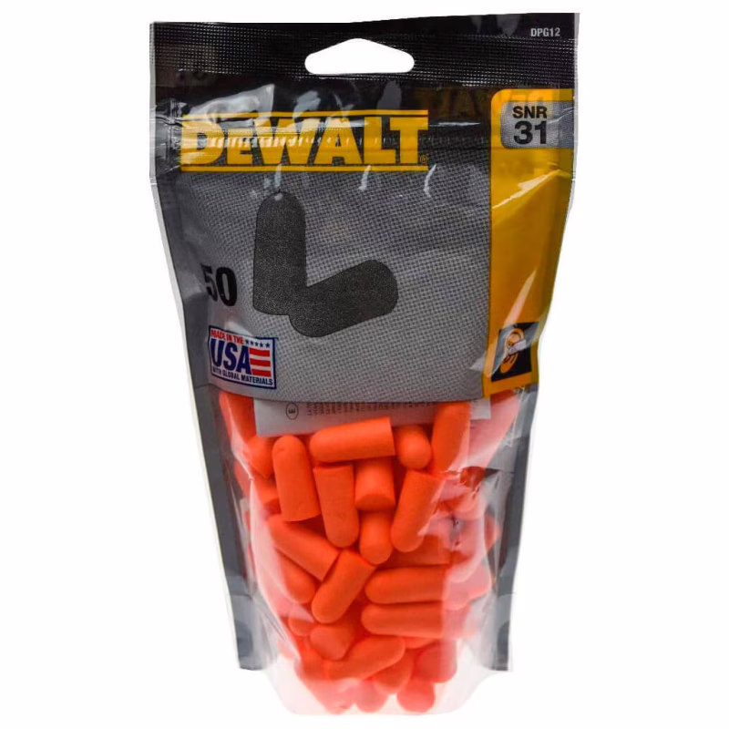 Беруши DeWALT оранжевые, одноразовые, 50 шт (DPG12BG50)