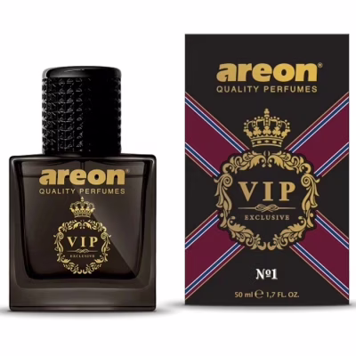 Ароматизатор для автомобіля Areon VIP 1 скло 50 мл Чорний дизайн (85016)