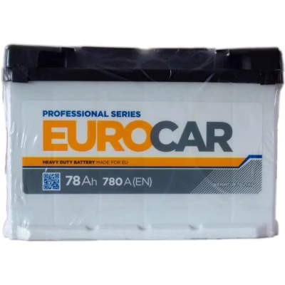 Акумулятор автомобільний EUROCAR 6СТ-78АЗ (0) (-/+) (L3) 780А 12V