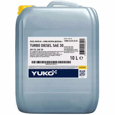 Моторное масло Yuko TURBO DIESEL SAE 30 (API CD) 9кг (4823110406991)