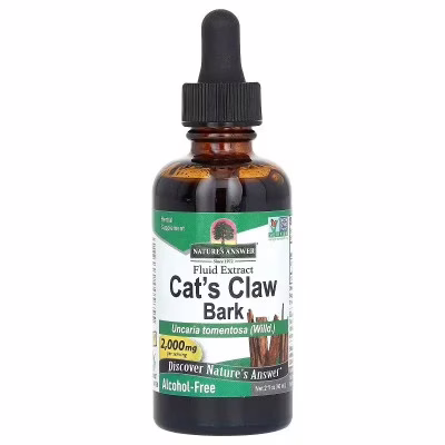 Трави Nature's Answer Котячий кіготь, екстракт кори без спирту, 2000 мг, Cat's Claw Ba (NTA-00585)