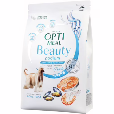 Сухой корм для собак Optimeal Beauty Podium беззерновой на основе морепродуктов 1.5 кг (4820215366830)