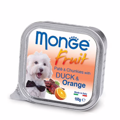 Консервы для собак Monge DOG FRUIT утка с апельсином 100 г (8009470013239)