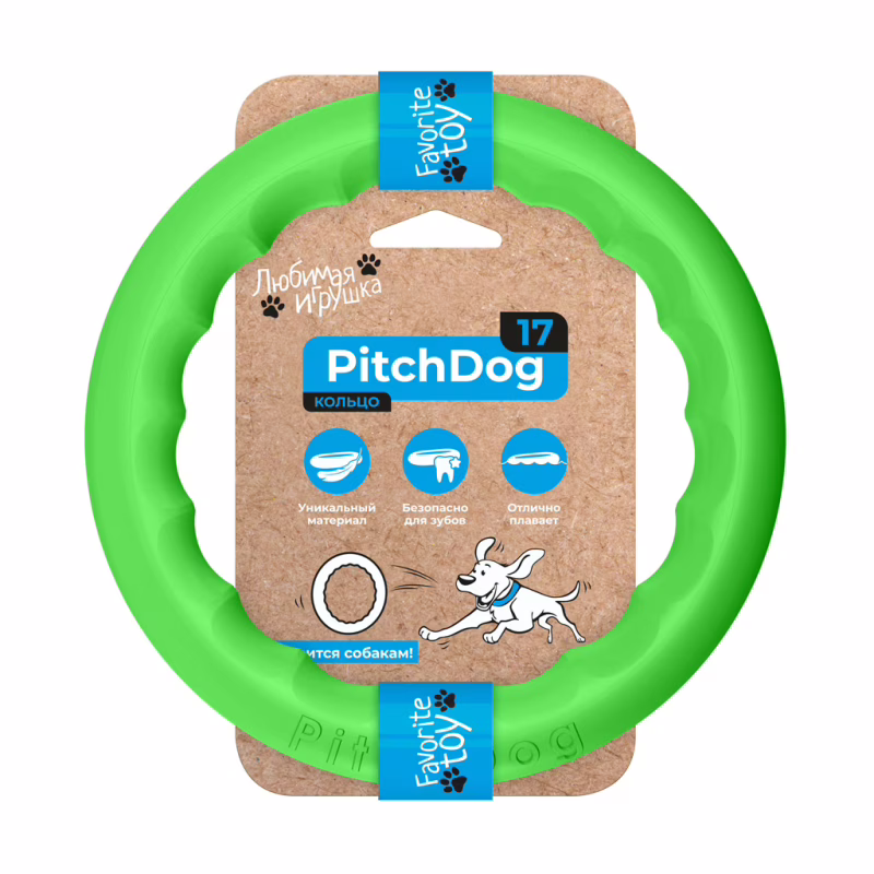 Игрушка для собак Collar PitchDog Кольцо для апортировки 17 см салатовое (62365)