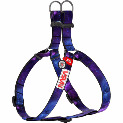 Шлея для собак WAUDOG Nylon з QR-паспортом "NASA21" M (4801-0148)