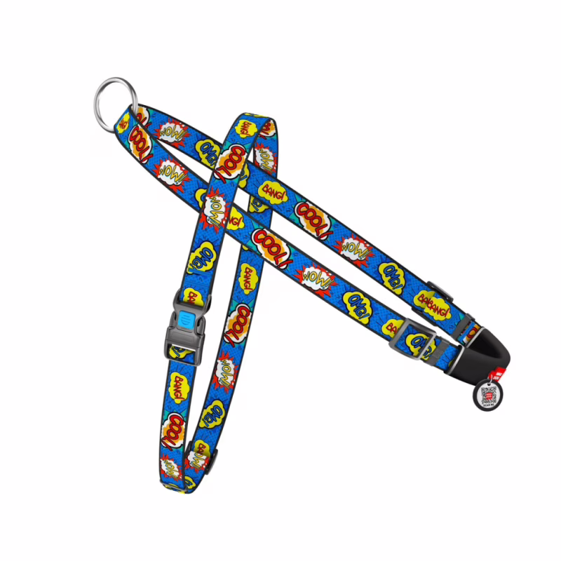 Шлея для собак WAUDOG Nylon з QR-паспортом "ВАУ" S (5463)