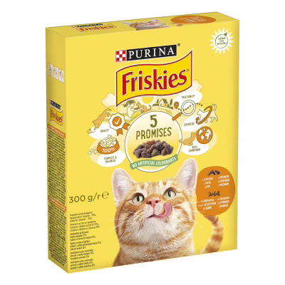 Сухий корм для кішок Purina Friskies з куркою та овочами 300 г (7613031868247)