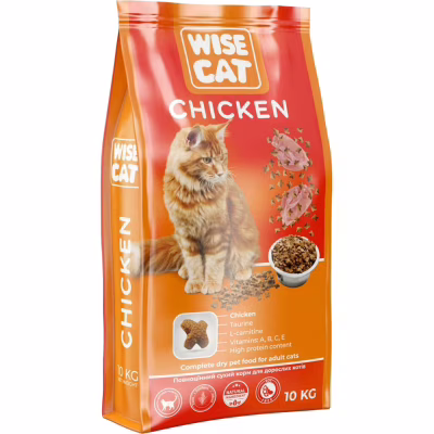 Сухий корм для кішок Wise Cat Mix 10 кг (4820111141302)